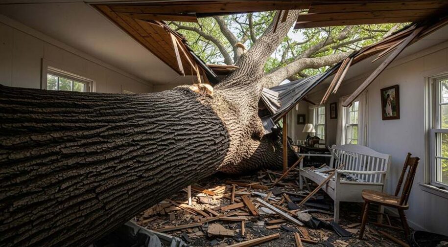 Emergency Tree Removal After Lightning Strike